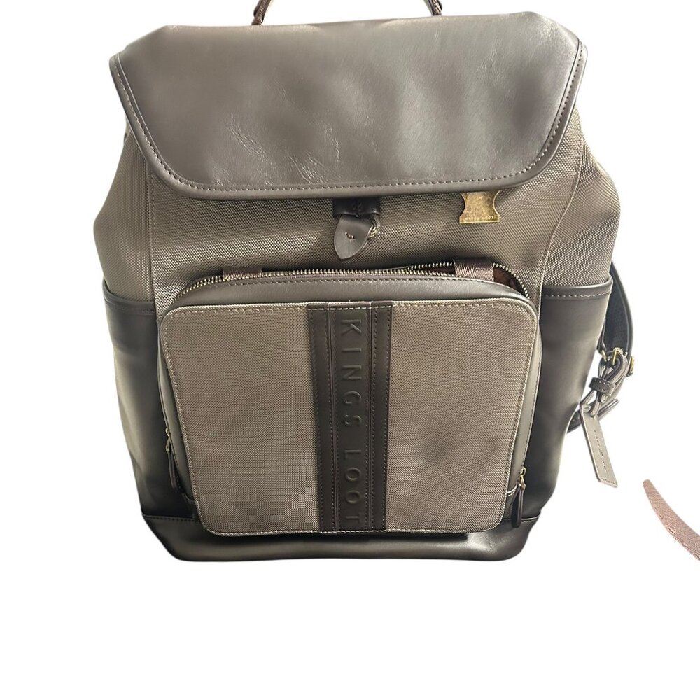 Kings Loot Ballistic Nylon and Calfskin Leather Backpack